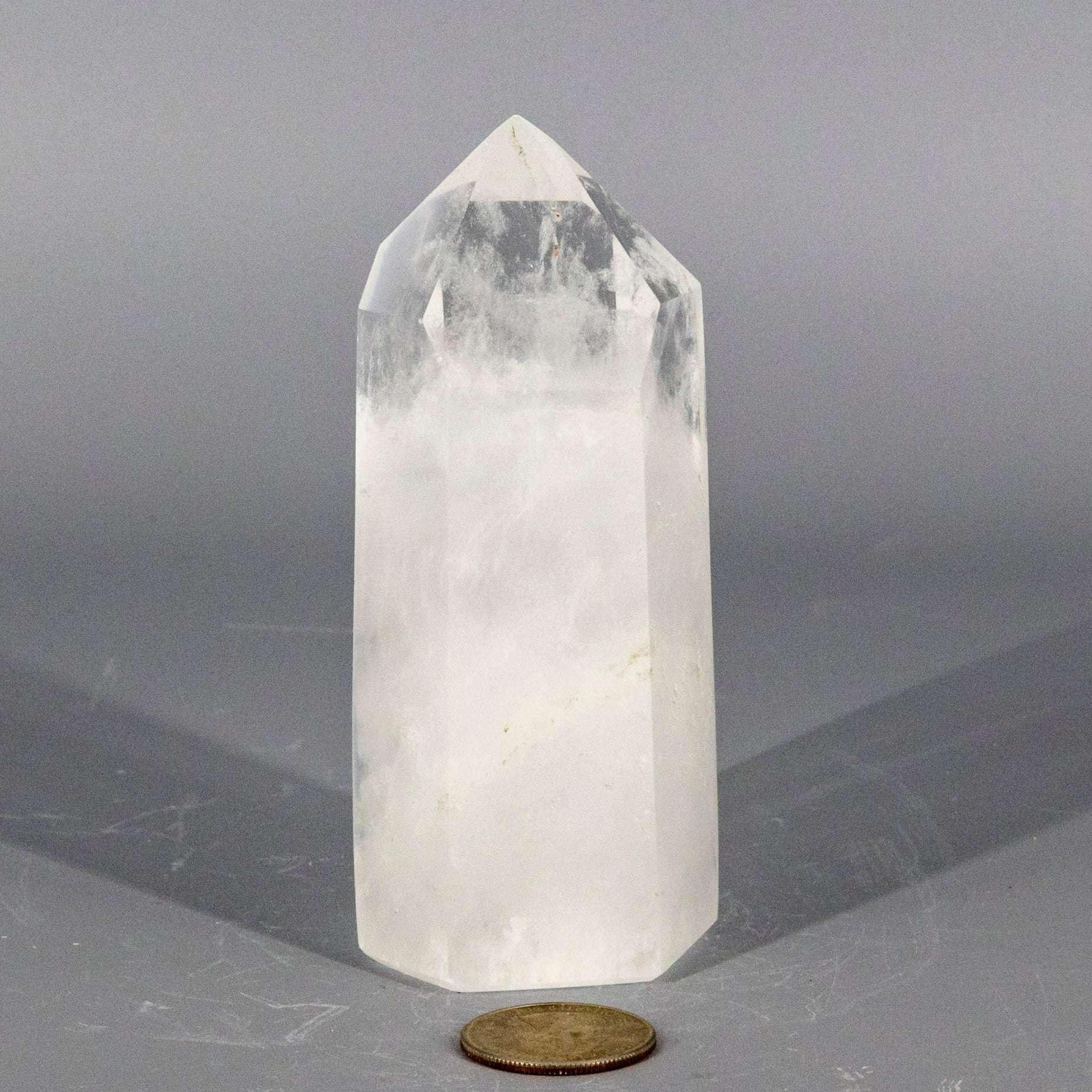 Clear Quartz Crystal Tower Polished Crown Chakra Stone