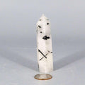 Clear Quartz Crystal Tower with Black Tourmaline Stone