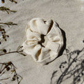 Upcycled Cream Scrunchie
