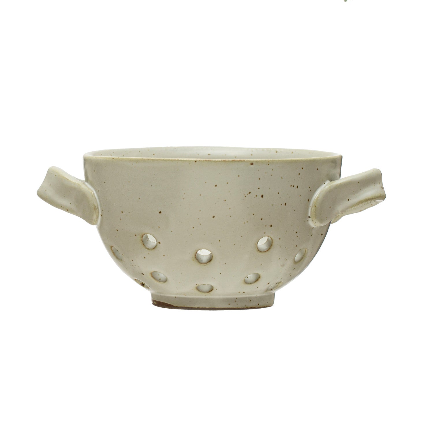 White Reactive Glaze Round Stoneware Berry Bowl