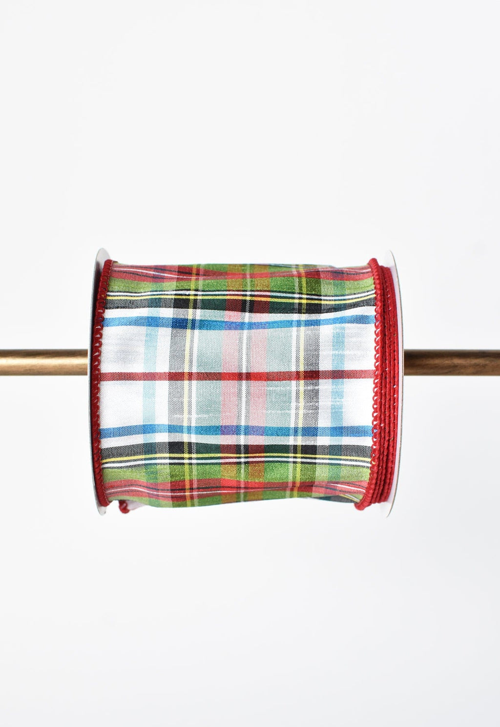 4" x 10yd Stewards Plaid Dupioni Ribbon