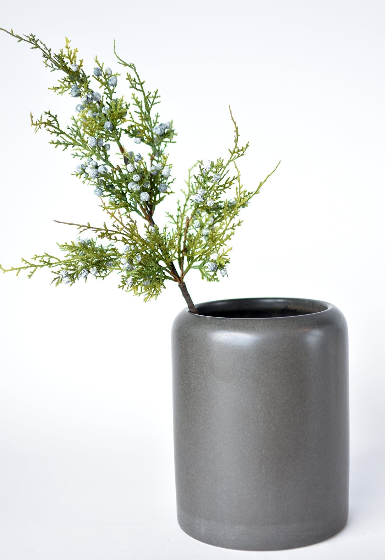 18" Faux Juniper Berry Greenery Stem