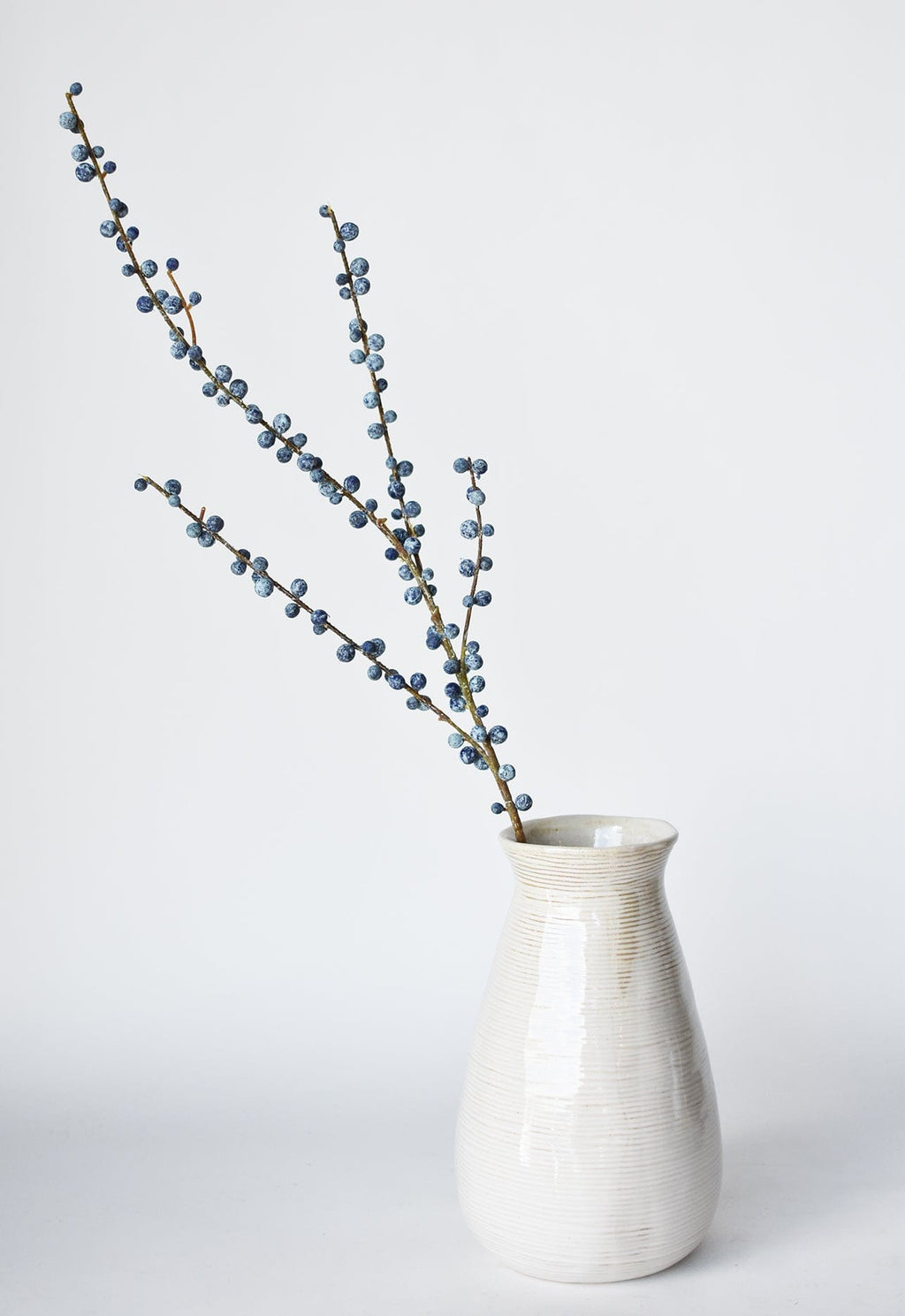 28" Faux Blue Berry Stem