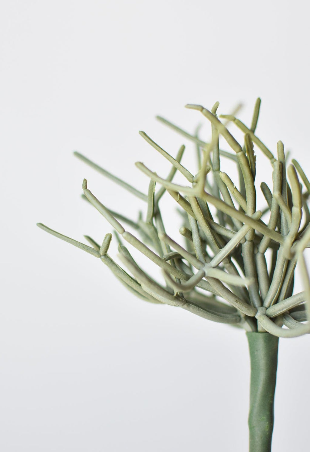 8" Faux Soft Touch Green/Gray Pencil Cactus Pick