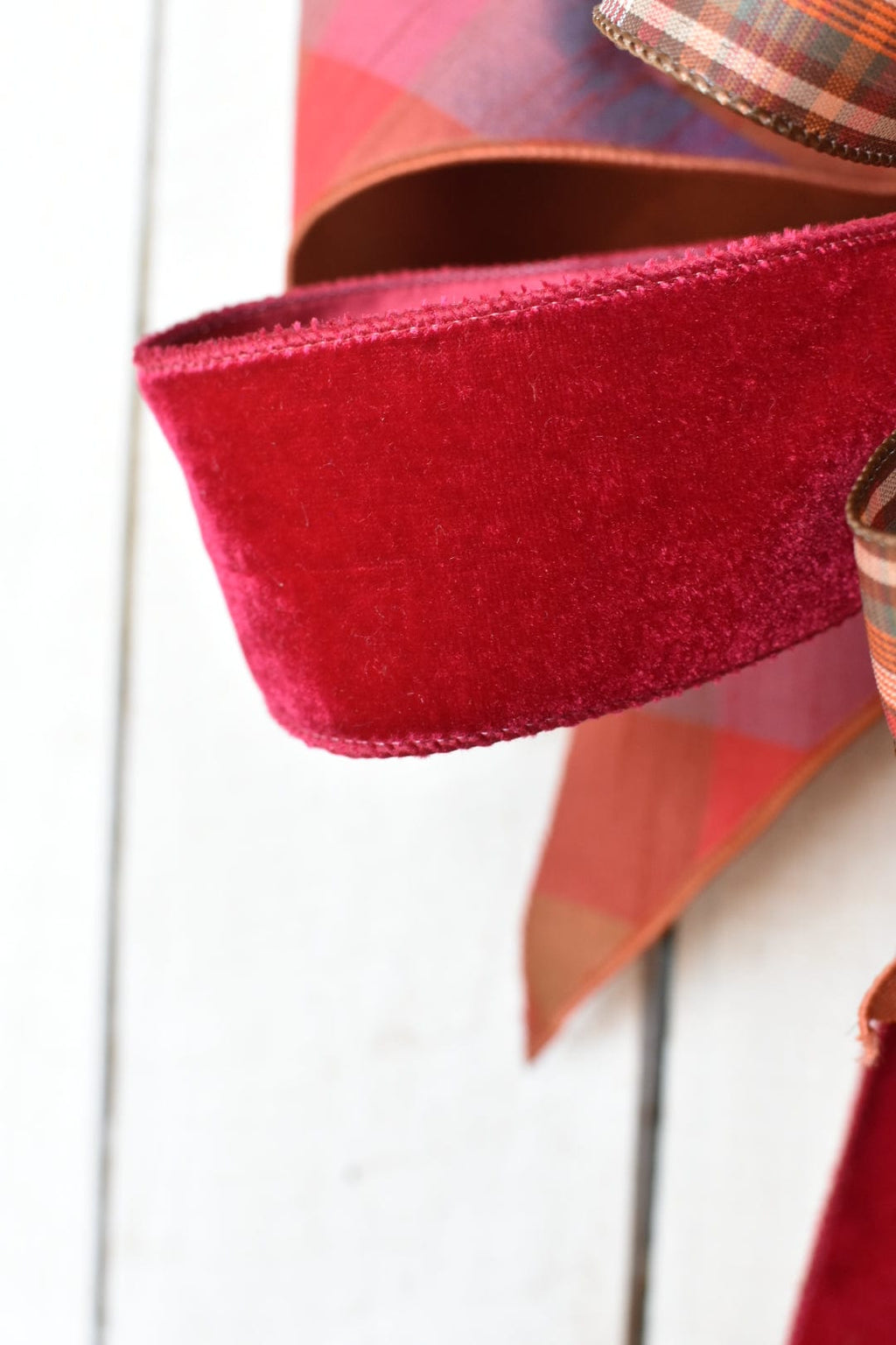Raspberry Pink Orange and Brown Bow