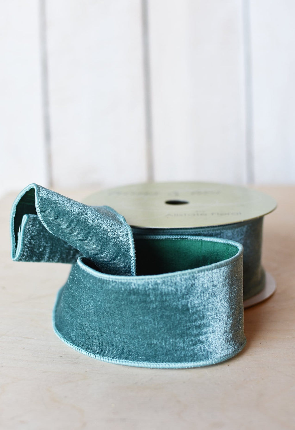 2.5" x 10yd Velvet Teal Ribbon