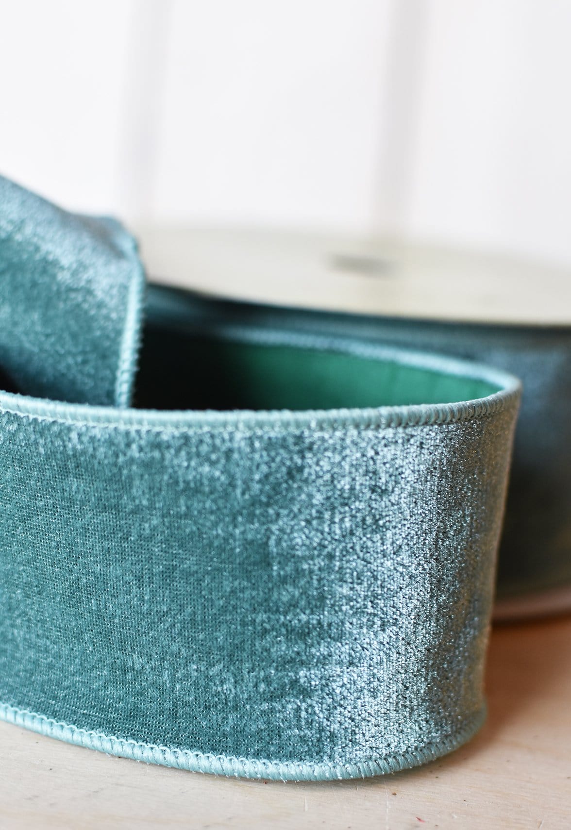 2.5" x 10yd Velvet Teal Ribbon