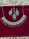 Party wear necklace set | necklace with earrings and maang Teeka
