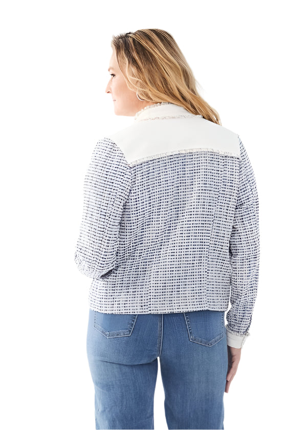FDJ Indigo Mixed Media Jacket 1001553