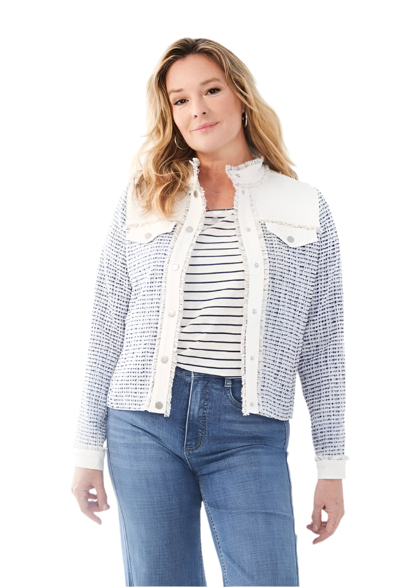FDJ Indigo Mixed Media Jacket 1001553