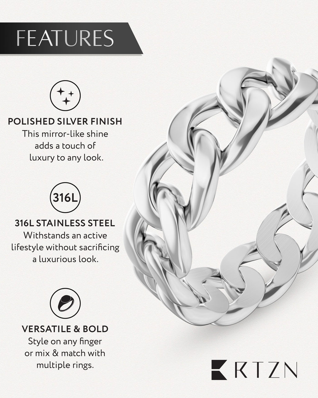 Cuban Link Ring (Silver)