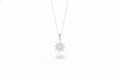 Opaline Glam Sun Necklace - Dazzling White Opal Radiance