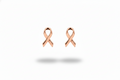 Celebrate Cancer Survivors Ribbon Stud Earrings in 925 Sterling Silver