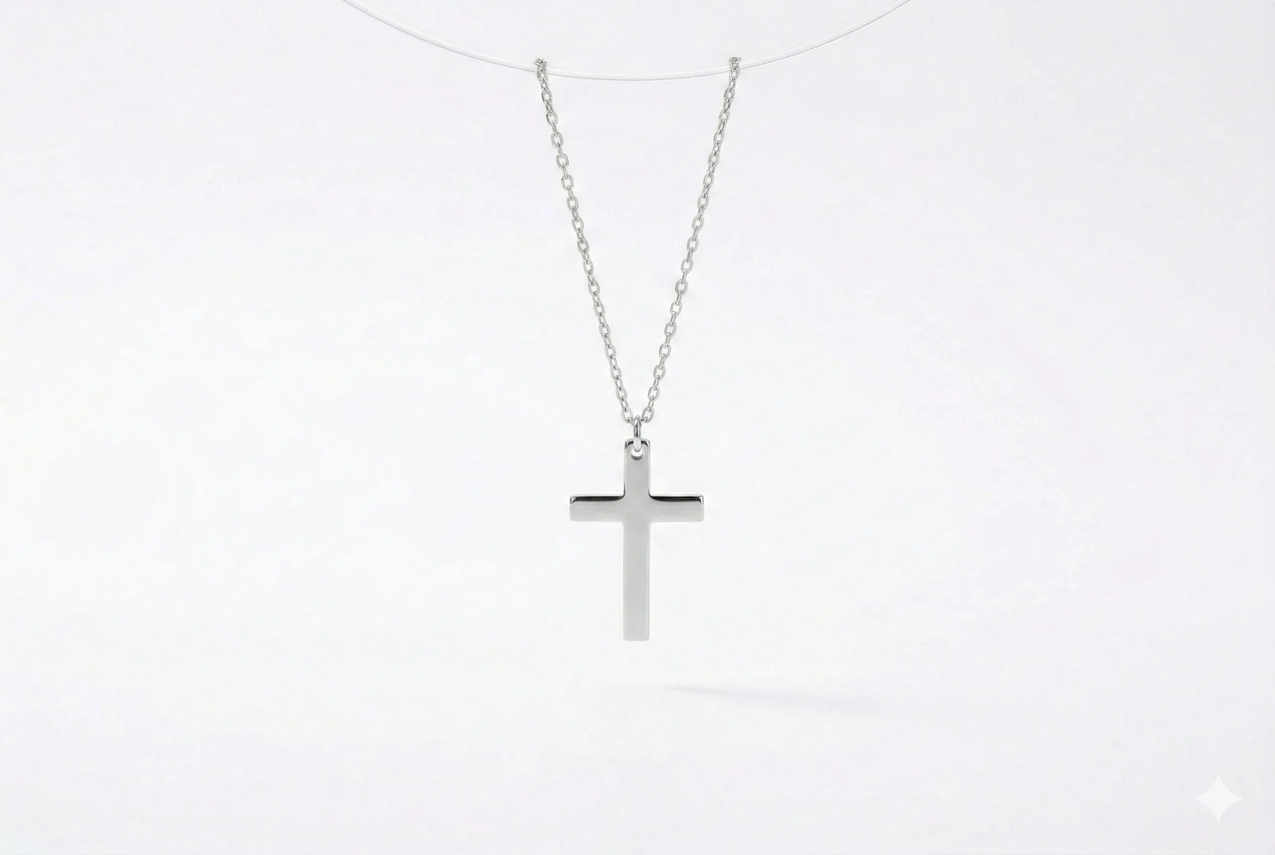 Radiant Faith Cross Necklace in Silver, Gold and Rose