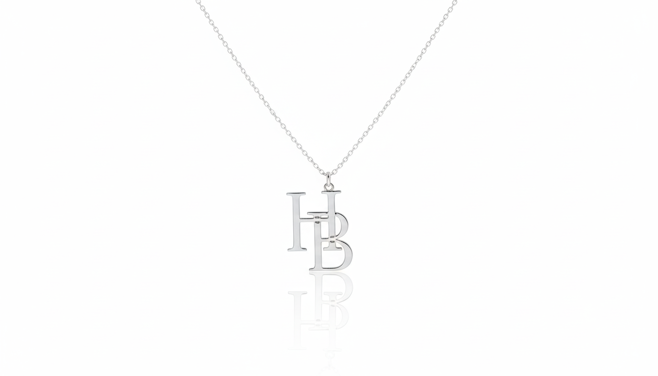 Custom Name Jewelry - Personalized Interlocking Letter Necklace