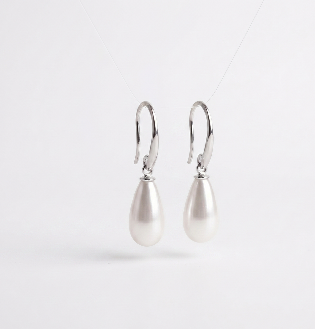 Luxe Pearl Drop Earrings - Iridescent Mother of Pearl Elegance