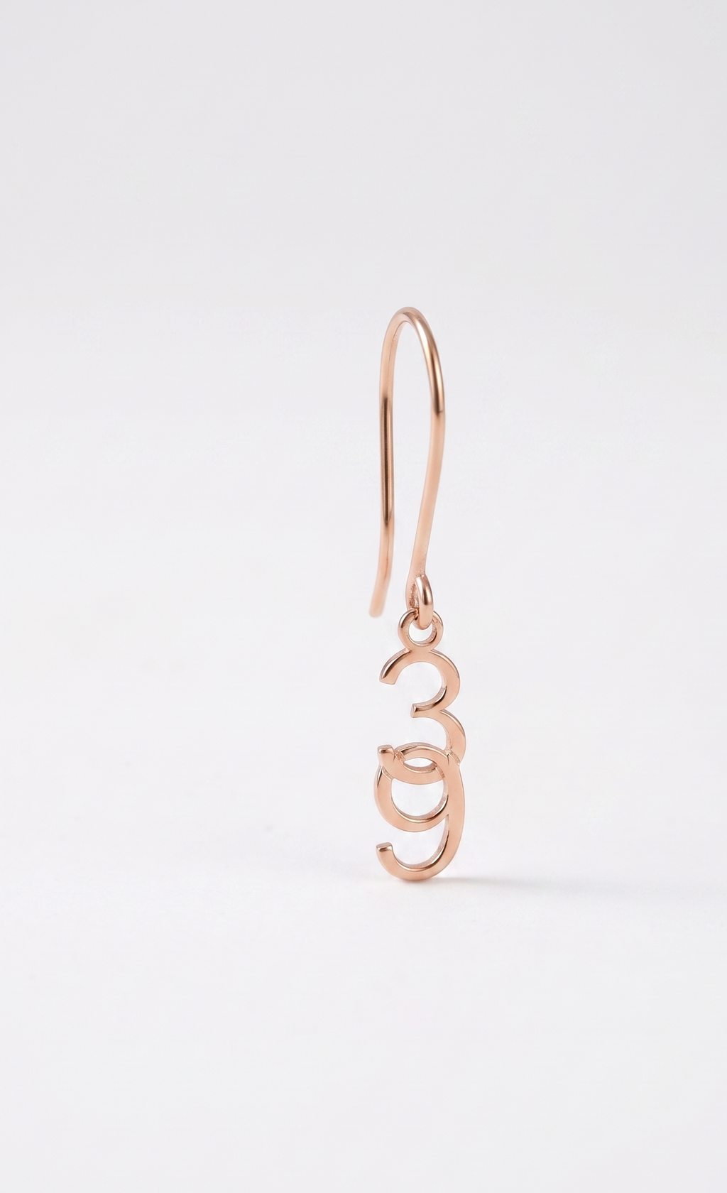 Lucky Charm Jewelry Sterling Silver Number Drop Earrings
