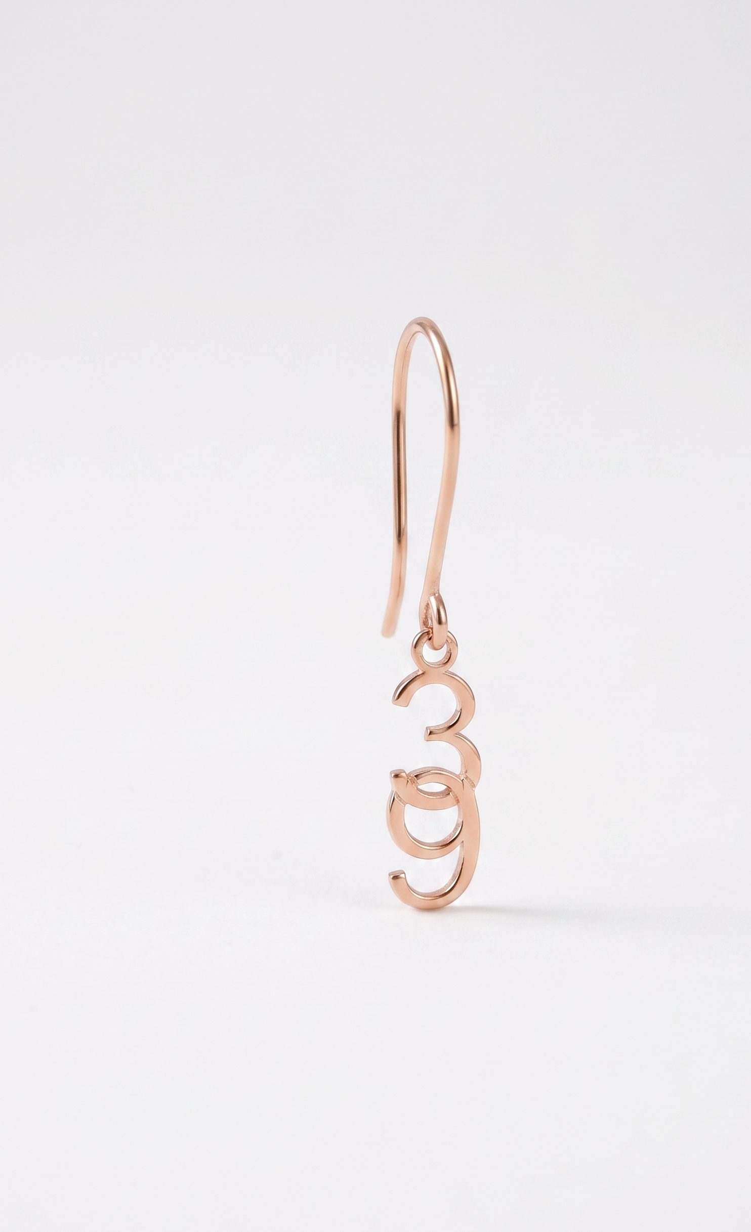Lucky Charm Jewelry Sterling Silver Number Drop Earrings