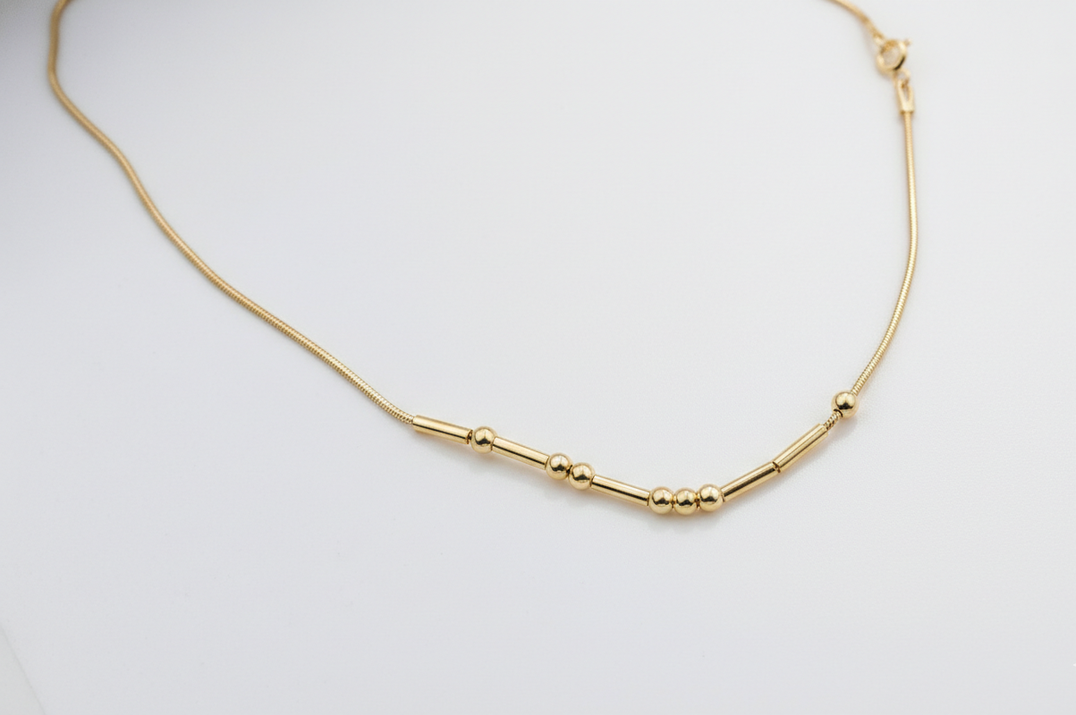 SilverGoldandRose Custom Morse Code Necklace - Personalized Hidden Message Jewelry