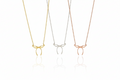 Dainty Bow Necklace by SilverGoldandRose - 14K Gold Ribbon Pendant