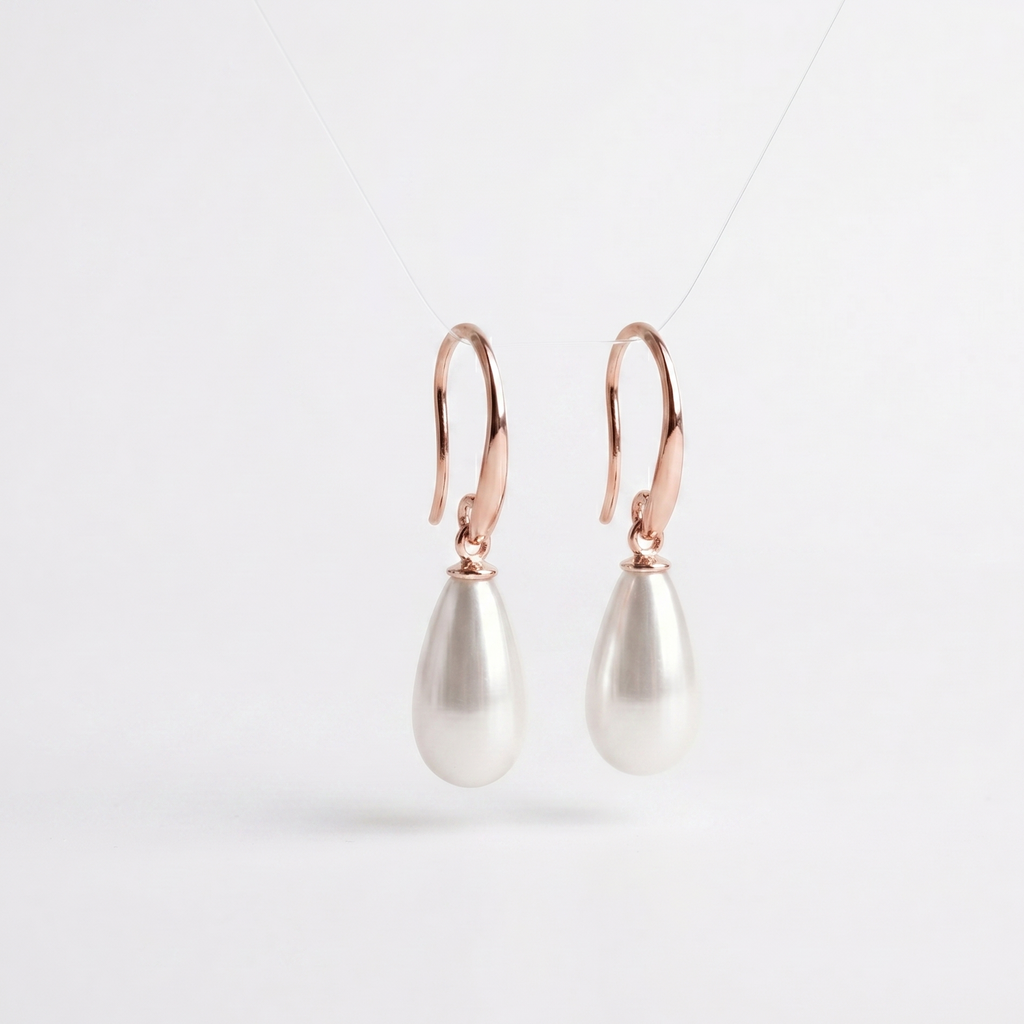 Luxe Pearl Drop Earrings - Iridescent Mother of Pearl Elegance