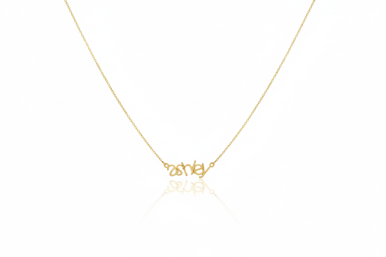 14K Gold Name Necklace - Personalized Initial Jewelry