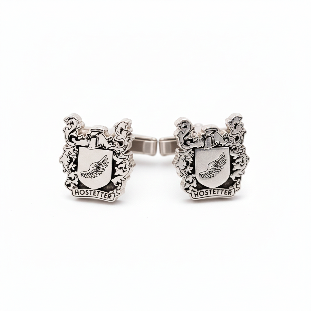 Personalized Crest Cufflinks - Family Heritage Jewelry