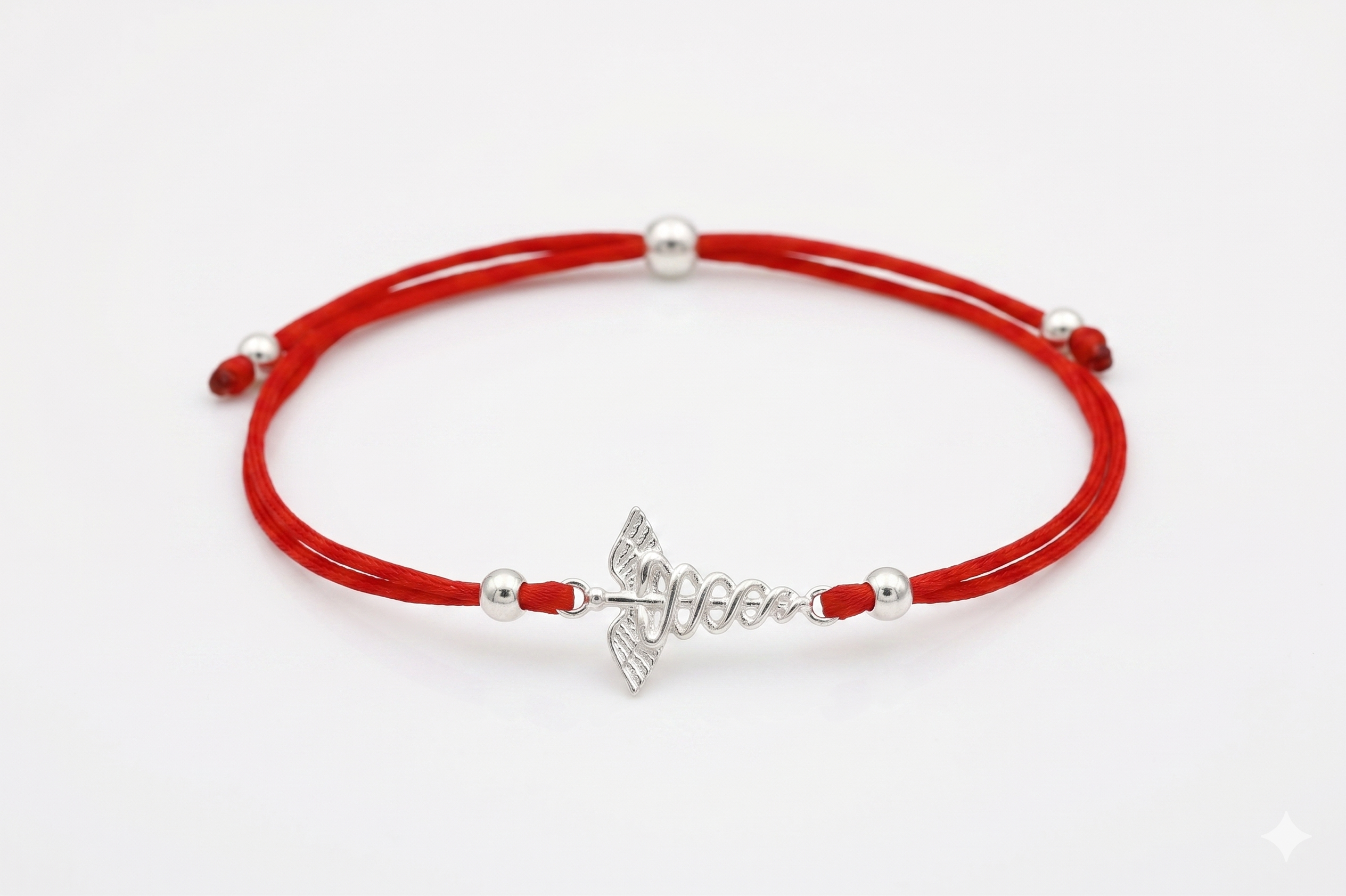 Nurse's Pride Sterling Silver Caduceus Bracelet - A Tribute to Compassionate Care