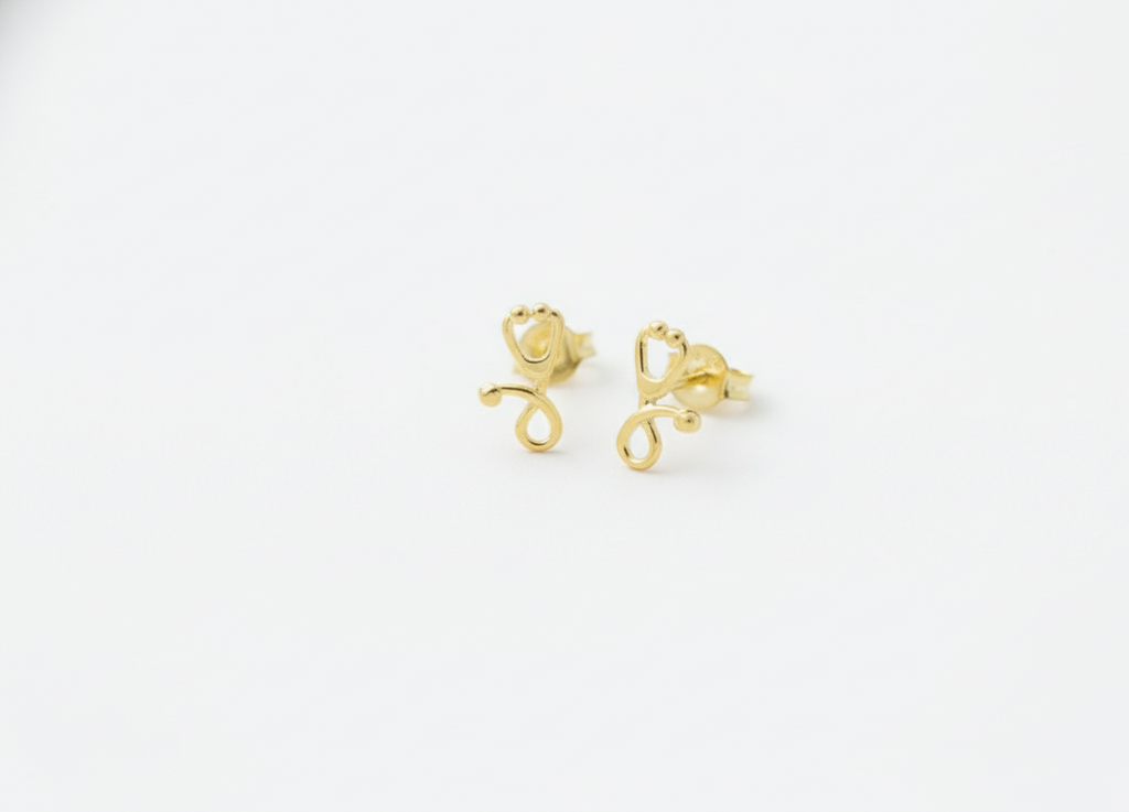 Stethoscope Stud Earrings | Dainty Medical Jewelry | Perfect Gift for Nurses & Paramedics