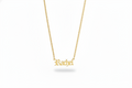Gothic Old English Name Necklace with Curb Chain in 925 Sterling Silver