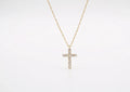 Radiant 14K Gold Diamond Cross Necklace - A Timeless Symbol of Faith and Elegance