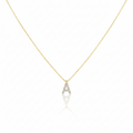 Dainty Initial CZ Diamond Dangle Necklace