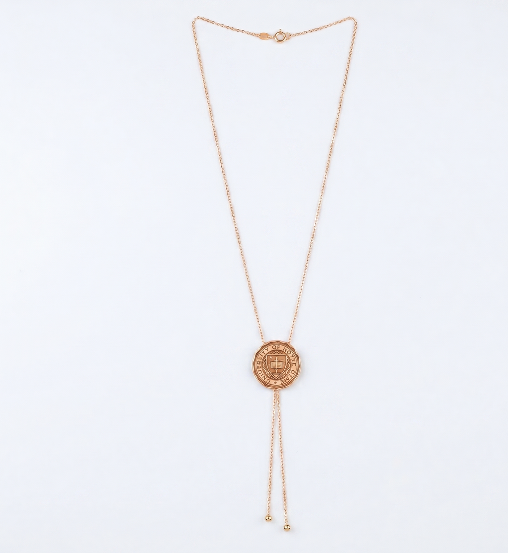 University Logo Necklace | Customizable Graduation Gift | Adjustable Jewelry for Any University