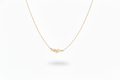 Personalized Sideways Birth Flower Necklace in 925 Sterling Silver