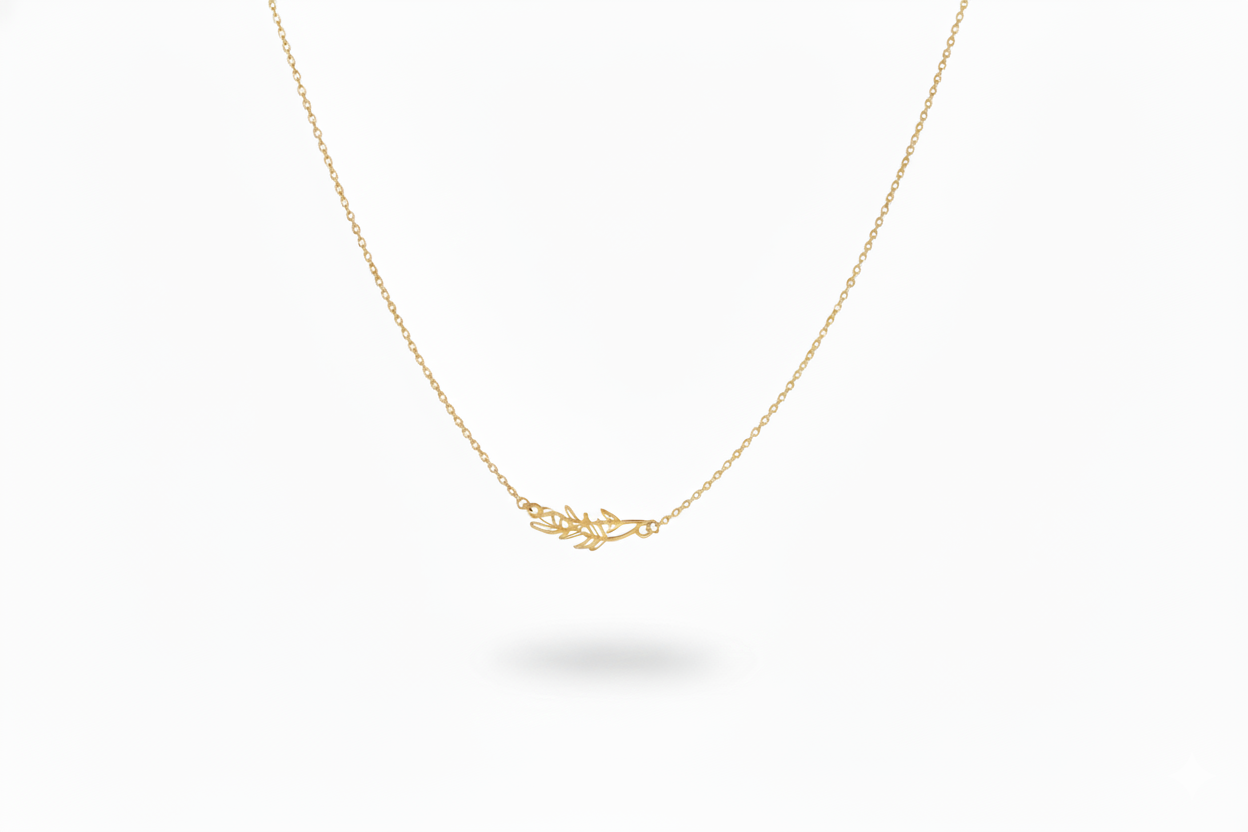 Personalized Sideways Birth Flower Necklace in 925 Sterling Silver