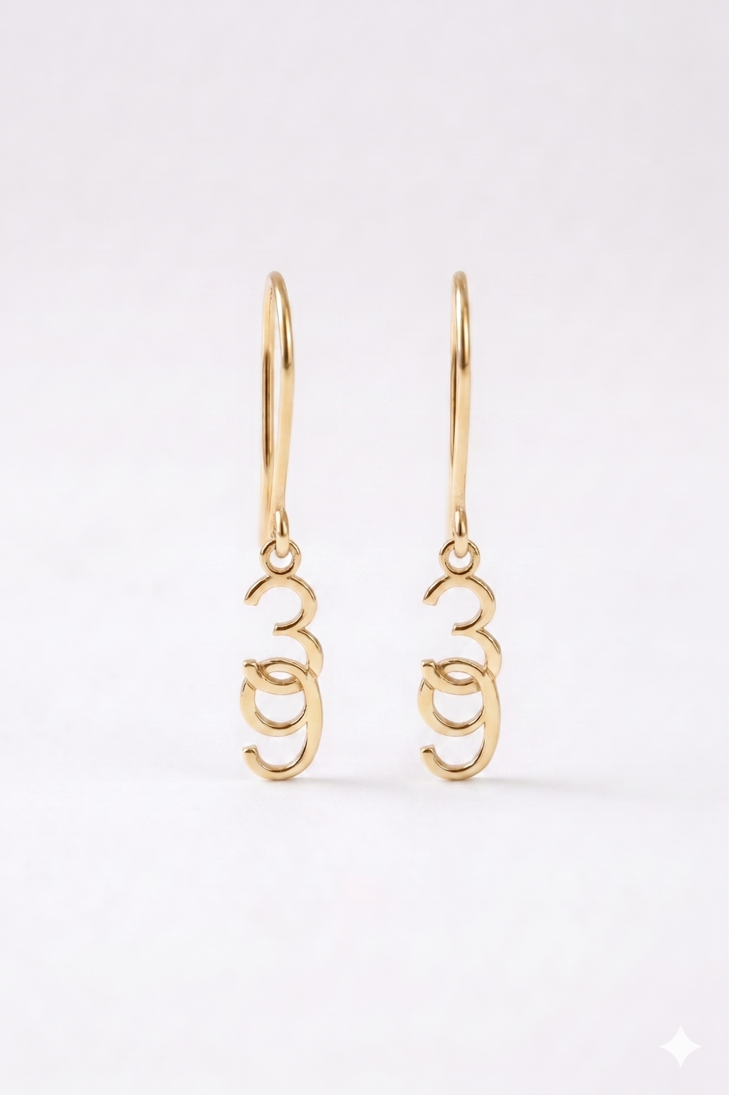 Lucky Charm Jewelry Sterling Silver Number Drop Earrings