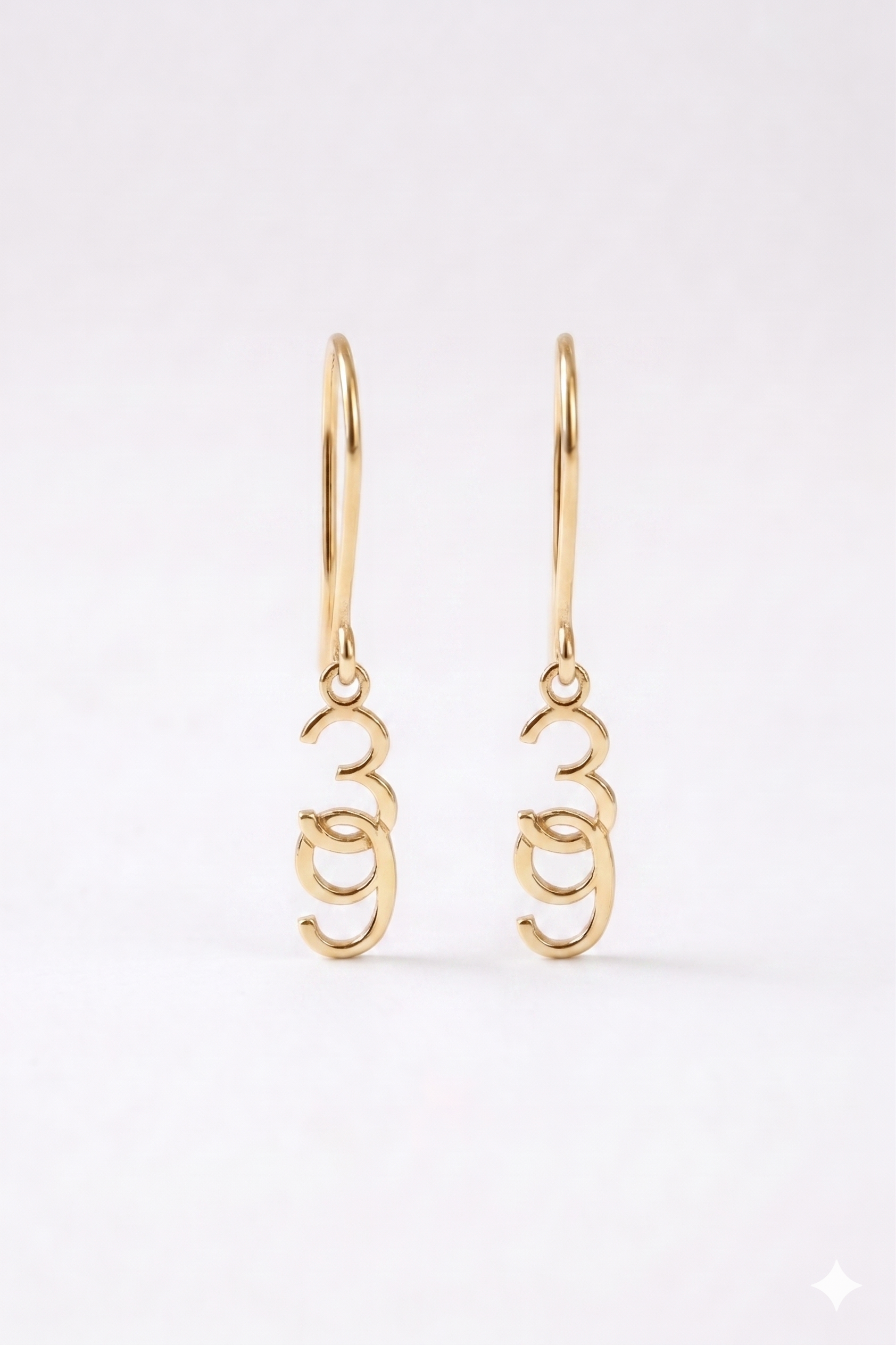 Lucky Charm Jewelry Sterling Silver Number Drop Earrings