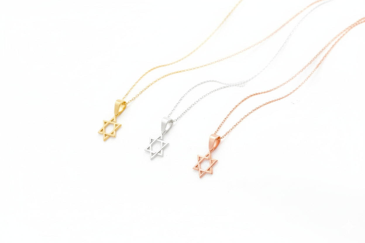 Elegant Sterling Silver Magen David Charm