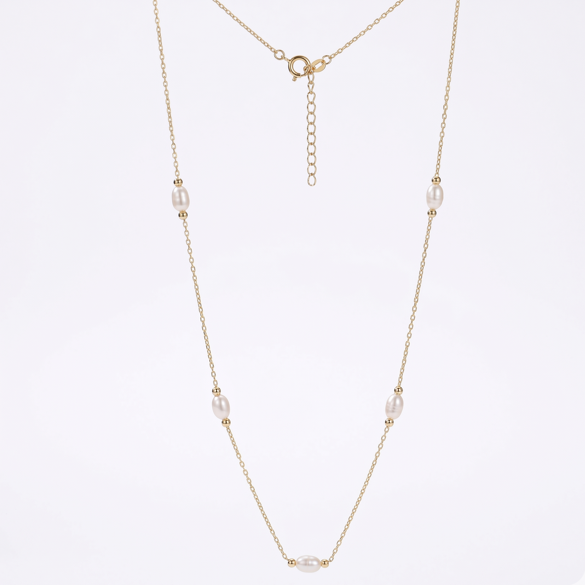 Gold Pearl Choker Necklace | Handmade Vintage Style with Freshwater Pearls