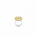 Personalized Initial Signet Ring in 14K Gold, Rose, and Sterling Silver
