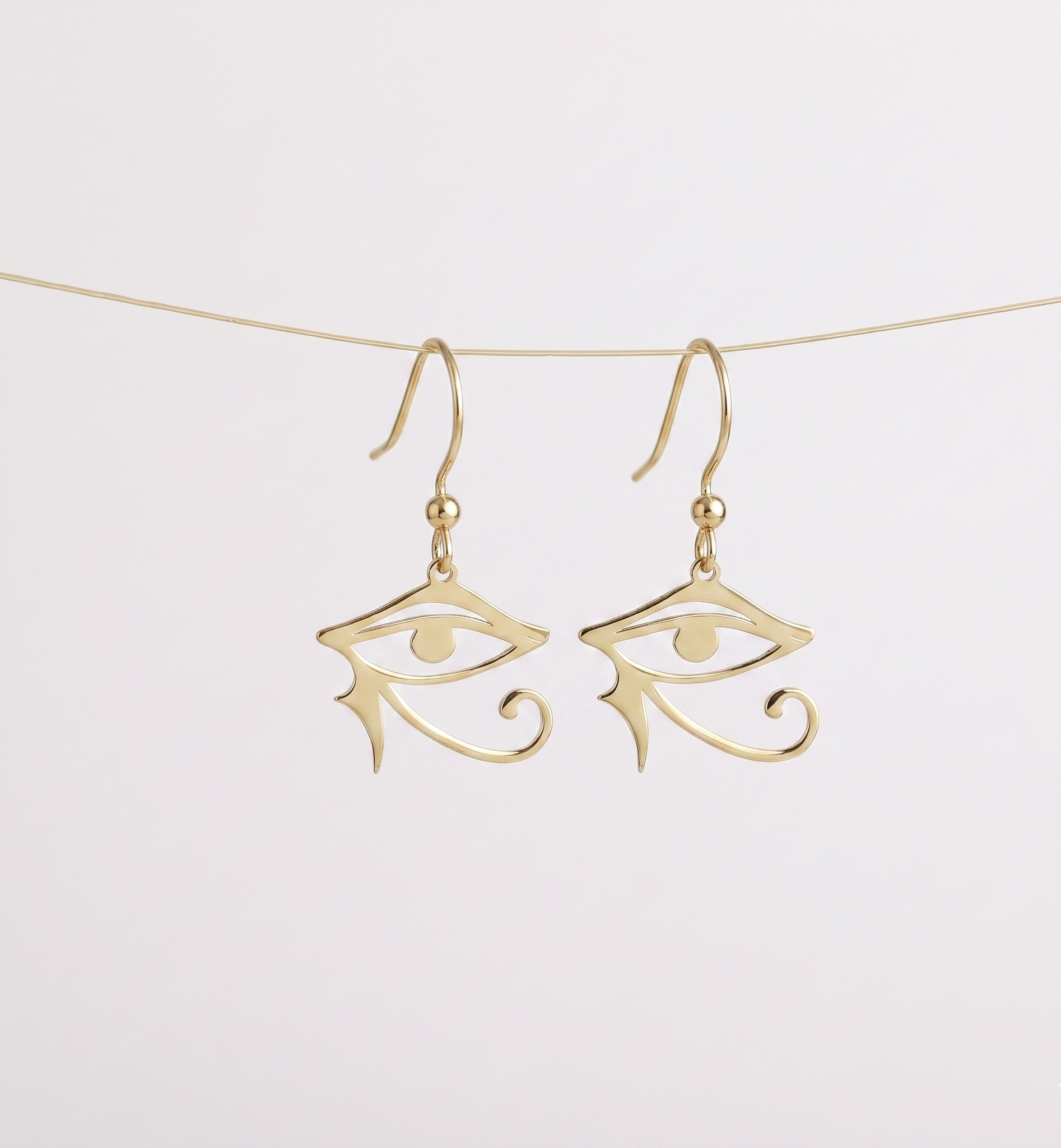 Ra Jewelry Eye of Ra Dangle Earrings - Unique Egyptian-Inspired Design for a Bold Statement