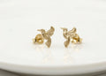 Hummingbird Earrings - Elegant Golden Bird Jewelry, Symbol of Love & Beauty, Perfect Gift for Animal Lovers in Gold, Silver & Rose