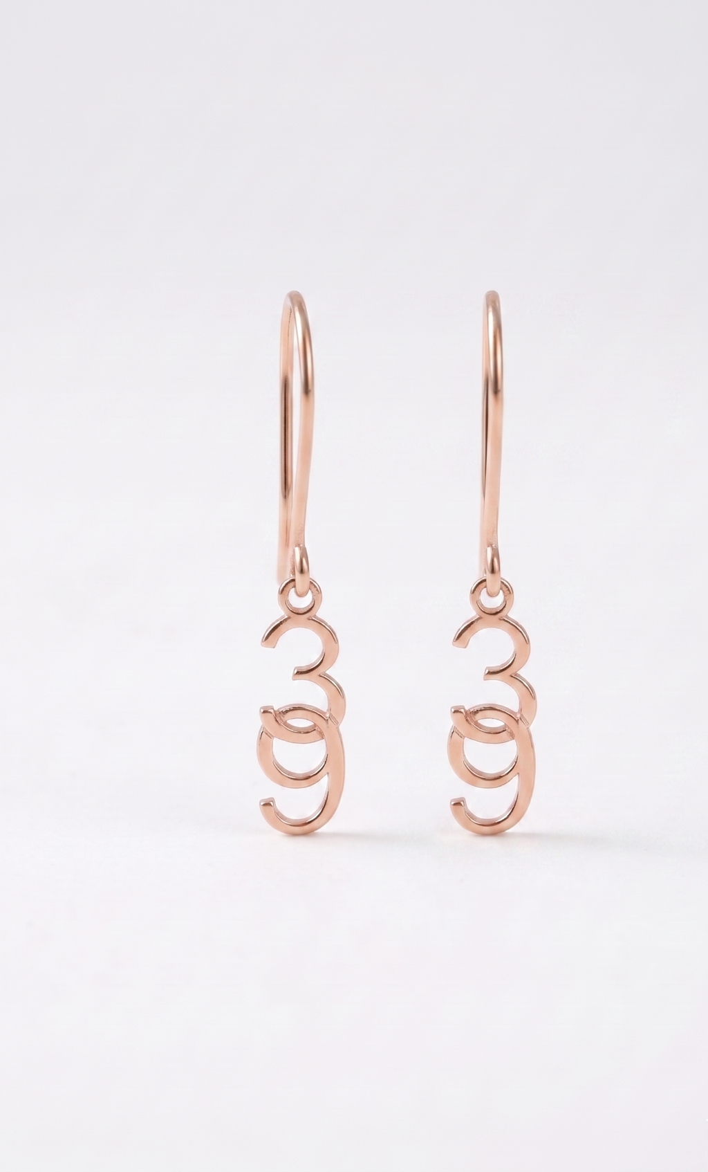 Lucky Charm Jewelry Sterling Silver Number Drop Earrings