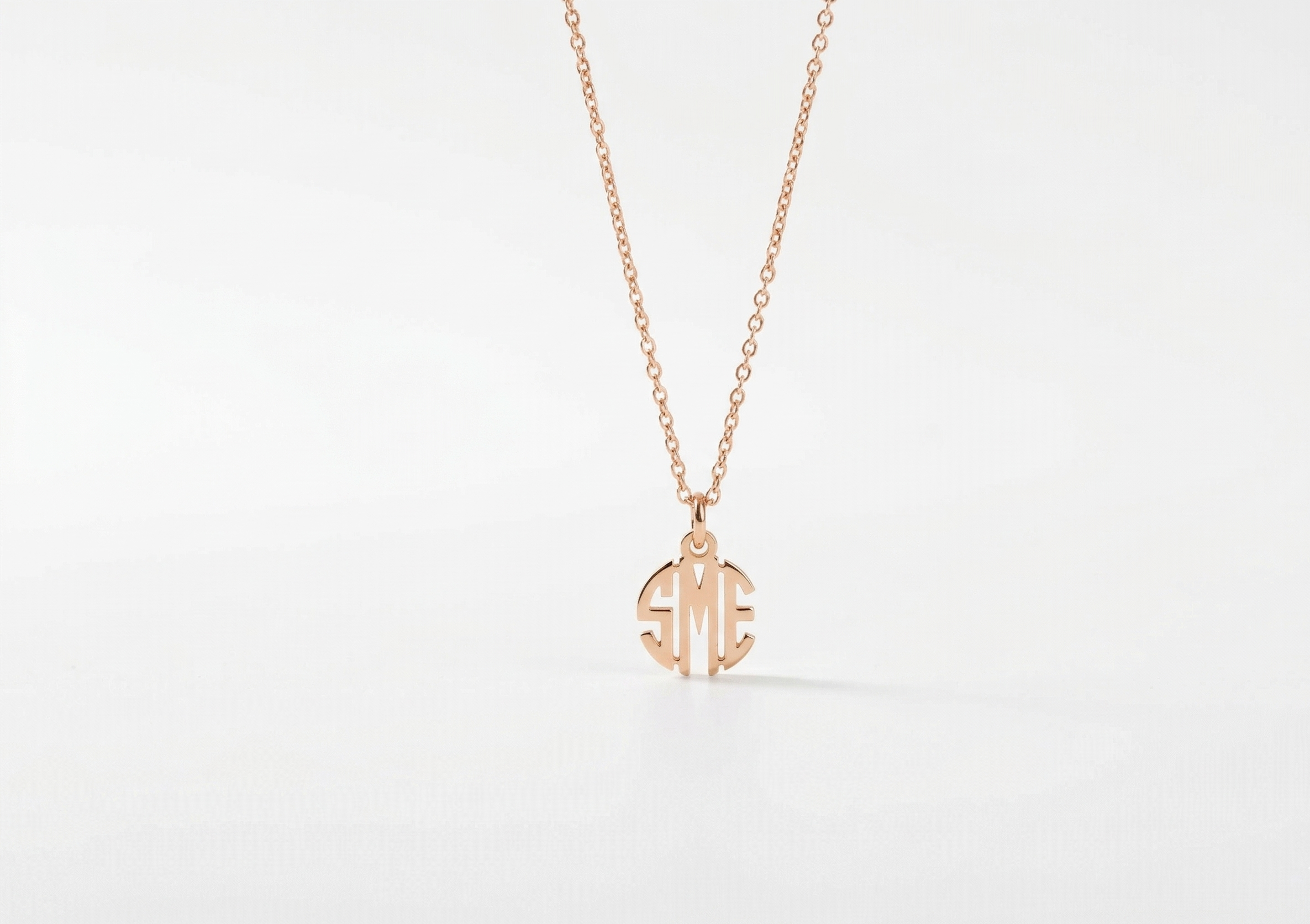 Personalized Dainty Silver Monogram Necklace