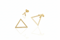 Triangle Ear Jacket Earrings with Dazzling Geometric Design