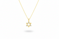 Starry Jewels 14K Gold Star of David Necklace - Pave Pendant for Hanukkah & Bat Mitzvah Gifts