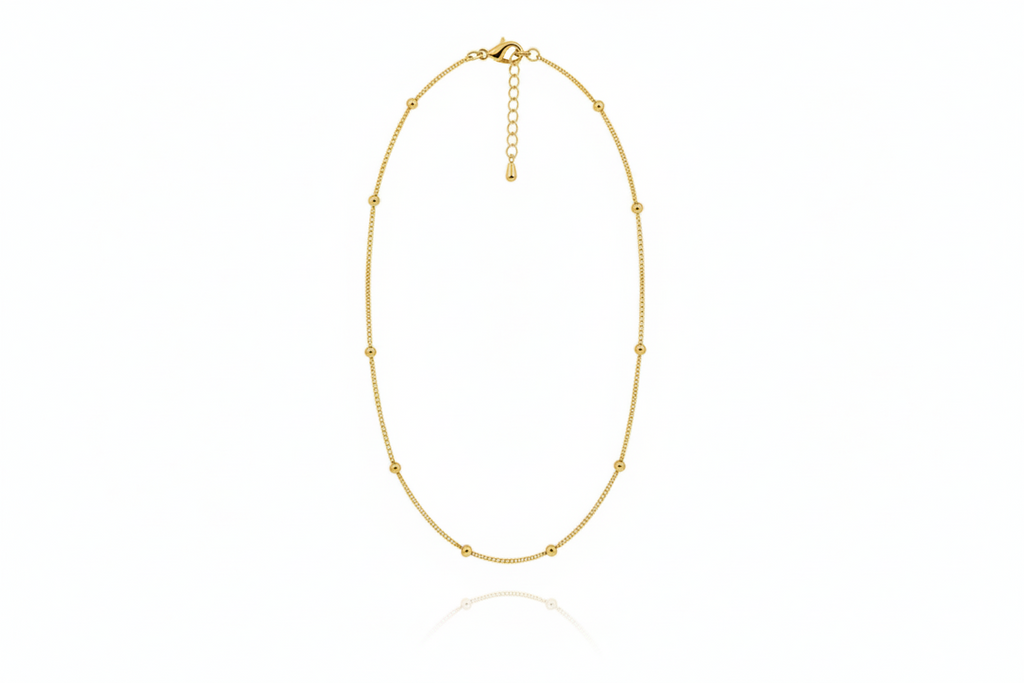 Beaded Satellite Choker Necklace