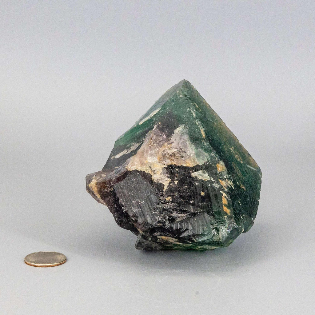 Green Fluorite Crystal Cubic Cluster Clarity Stone