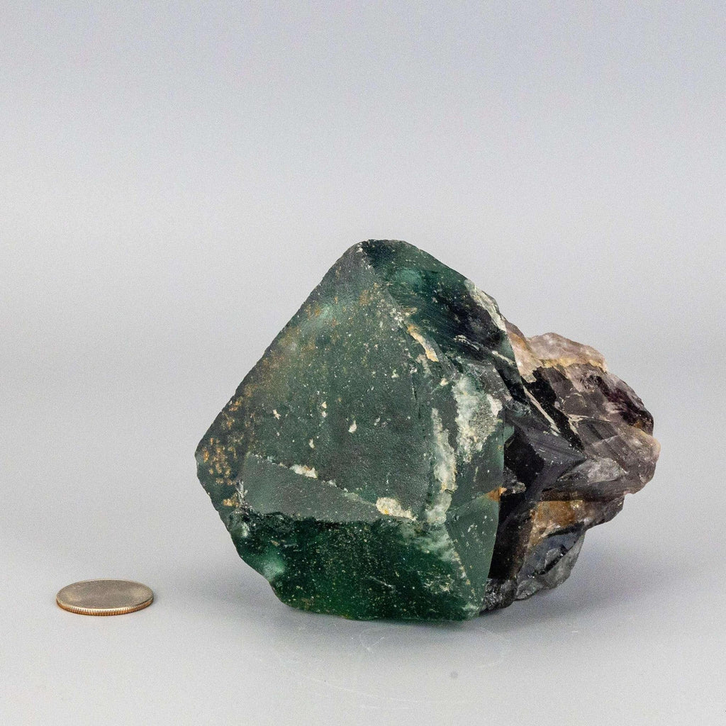 Green Fluorite Crystal Cubic Cluster Clarity Stone