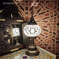 Turkish Mosaic Table Lamp Handcrafted Stained Glass Vintage Romantic Bedside Light